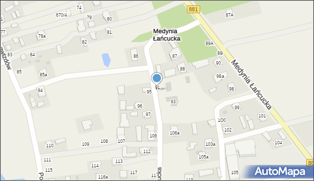 Medynia Łańcucka, Medynia Łańcucka, 92, mapa Medynia Łańcucka