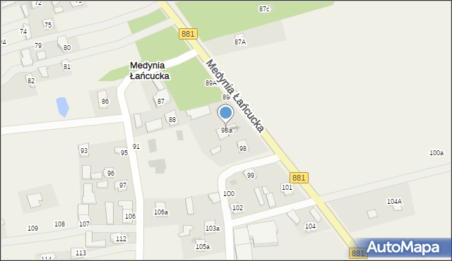 Medynia Łańcucka, Medynia Łańcucka, 98a, mapa Medynia Łańcucka