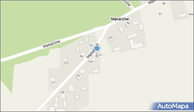 Mękarzów, Mękarzów, 61, mapa Mękarzów