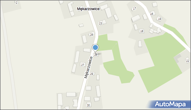 Mękarzowice, Mękarzowice, 28, mapa Mękarzowice