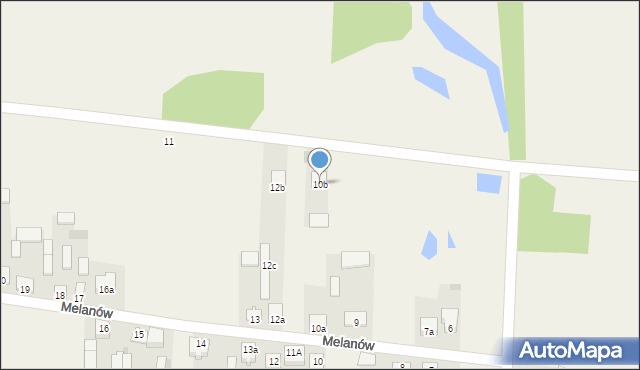 Melanów, Melanów, 10b, mapa Melanów