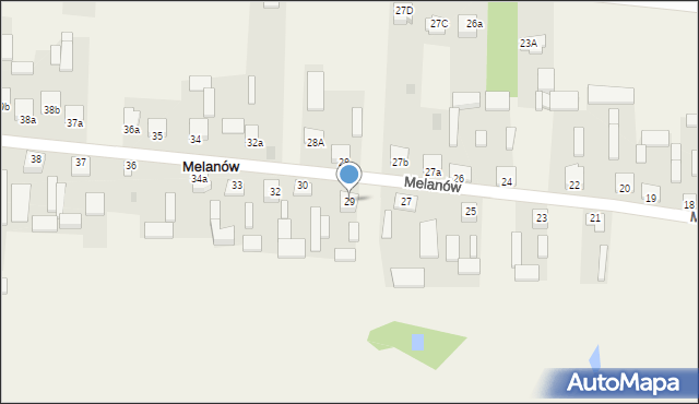 Melanów, Melanów, 29, mapa Melanów