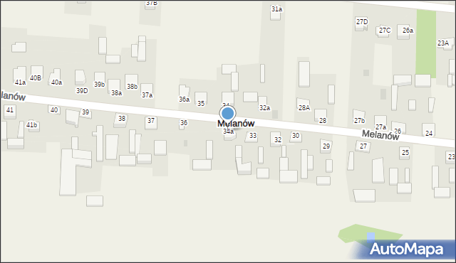 Melanów, Melanów, 34a, mapa Melanów