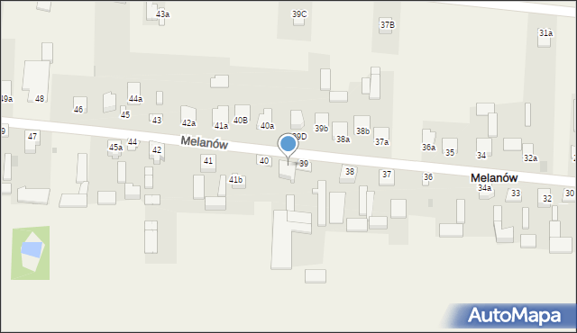 Melanów, Melanów, 39a, mapa Melanów