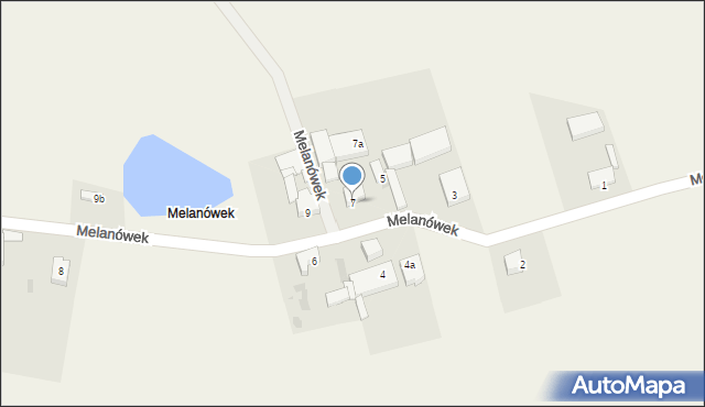 Melanówek, Melanówek, 7, mapa Melanówek