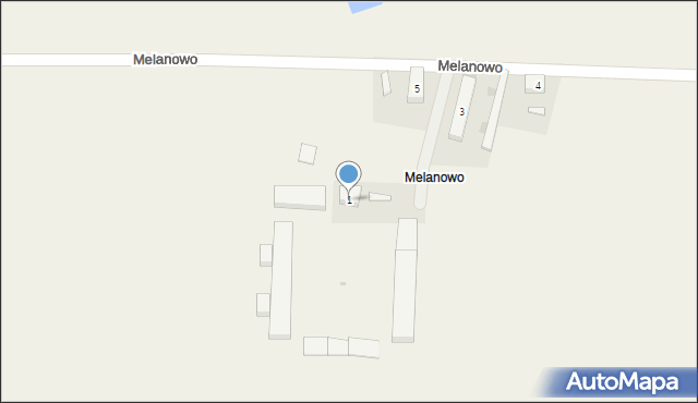 Melanowo, Melanowo, 1, mapa Melanowo