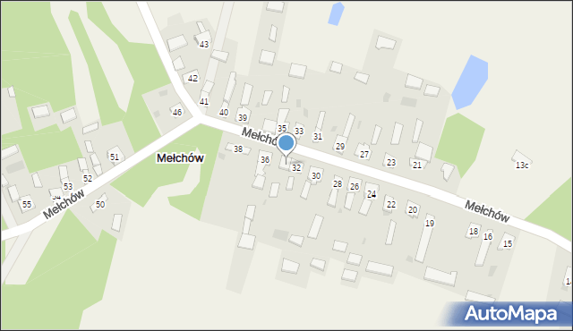 Mełchów, Mełchów, 34, mapa Mełchów