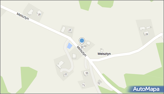 Melsztyn, Melsztyn, 21, mapa Melsztyn