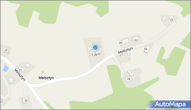 Melsztyn, Melsztyn, 28, mapa Melsztyn