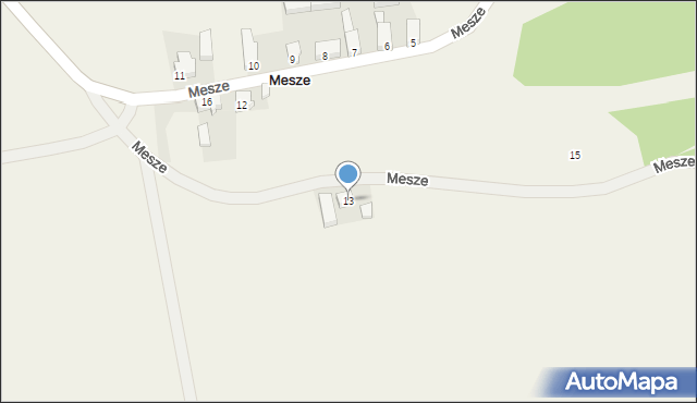 Mesze, Mesze, 13, mapa Mesze