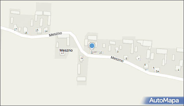 Meszno, Meszno, 11, mapa Meszno