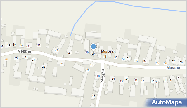 Meszno, Meszno, 47, mapa Meszno