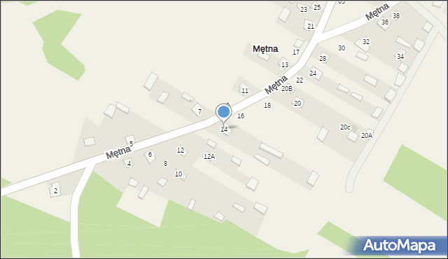 Mętna, Mętna, 14, mapa Mętna