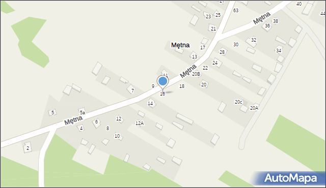 Mętna, Mętna, 16, mapa Mętna