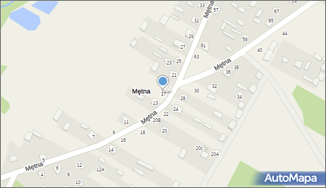 Mętna, Mętna, 17, mapa Mętna