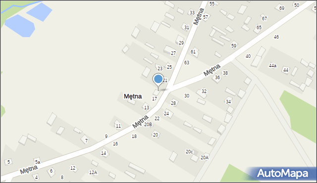 Mętna, Mętna, 19, mapa Mętna