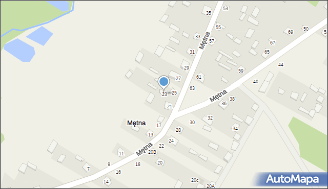 Mętna, Mętna, 23, mapa Mętna