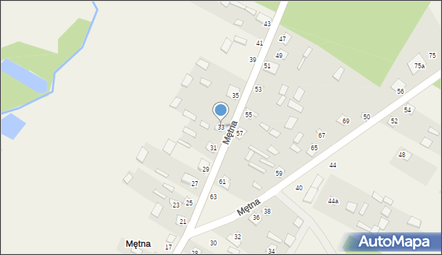 Mętna, Mętna, 33, mapa Mętna