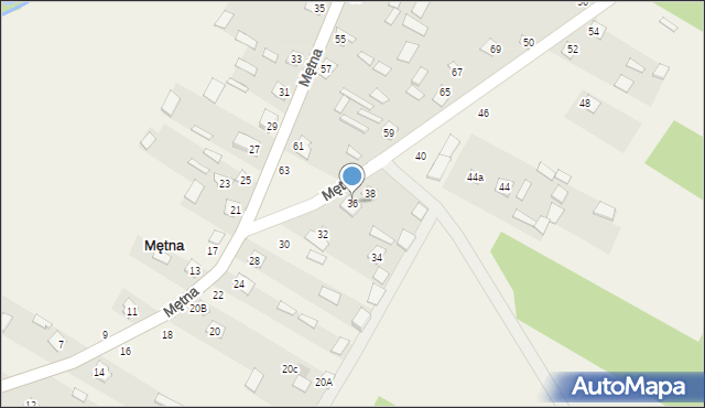 Mętna, Mętna, 36, mapa Mętna