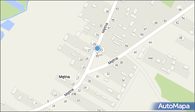 Mętna, Mętna, 63, mapa Mętna