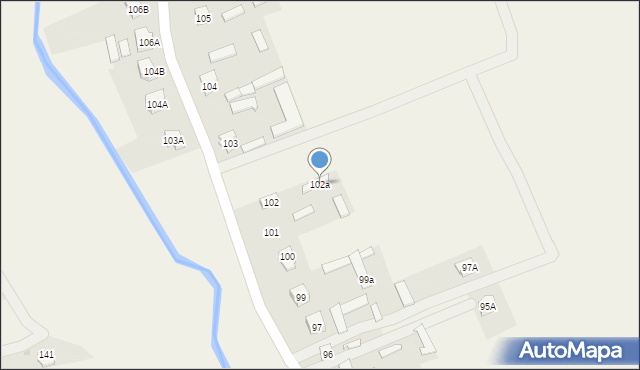 Mętów, Mętów, 102a, mapa Mętów