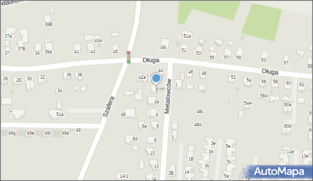 Mielec, Metalowców, 2, mapa Mielca