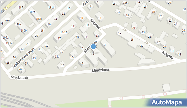 Poznań, Metalowa, 5, mapa Poznania