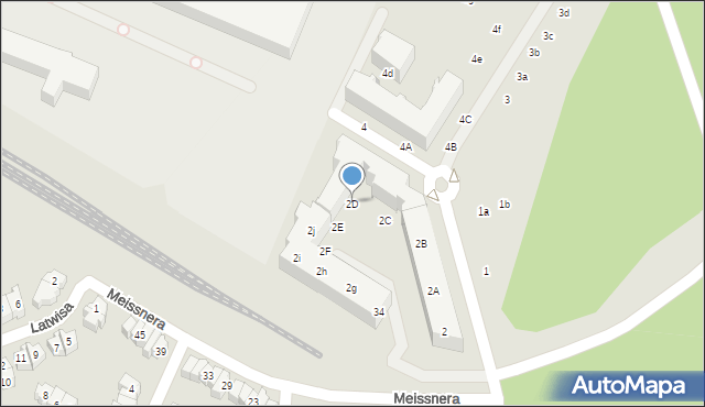 Poznań, Meissnera Janusza, 2D, mapa Poznania