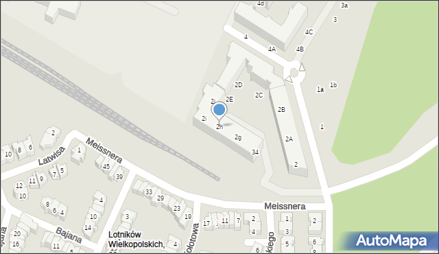 Poznań, Meissnera Janusza, 2h, mapa Poznania