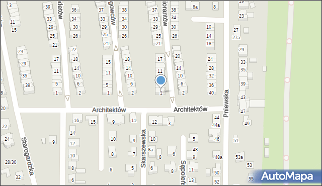 Poznań, Meliorantów, 1, mapa Poznania