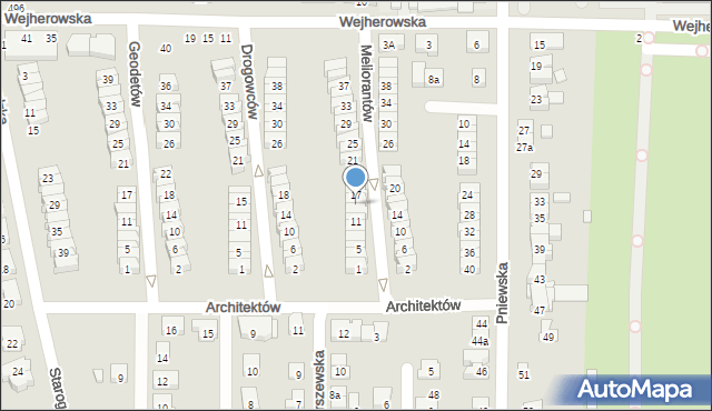 Poznań, Meliorantów, 15, mapa Poznania