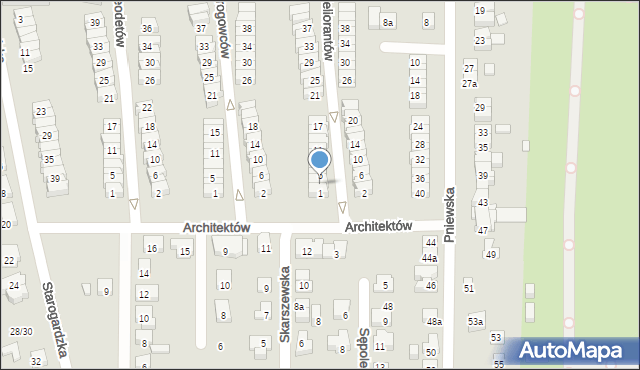 Poznań, Meliorantów, 3, mapa Poznania