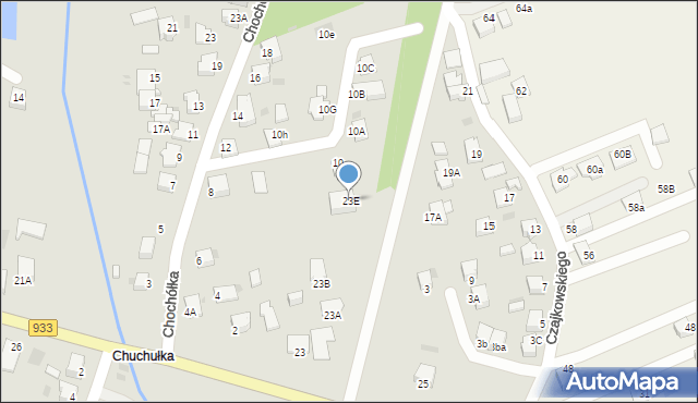 Pszczyna, Męczenników Oświęcimskich, 23E, mapa Pszczyny