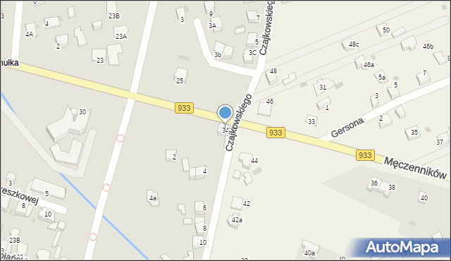 Pszczyna, Męczenników Oświęcimskich, 34, mapa Pszczyny