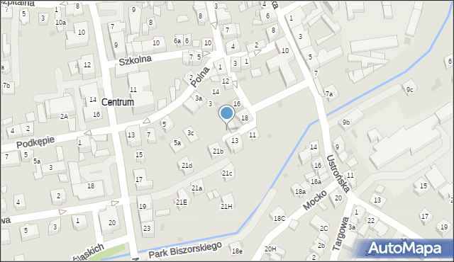 Skoczów, Mennicza, 16a, mapa Skoczów