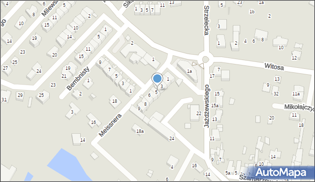 Środa Wielkopolska, Meissnera Mieczysława, ks., 4, mapa Środa Wielkopolska