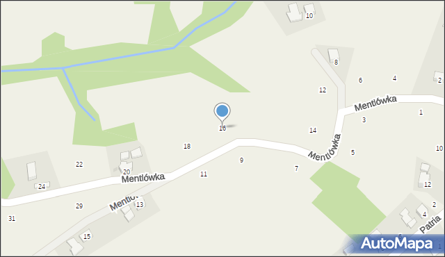 Staszkówka, Mentlówka, 16, mapa Staszkówka