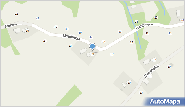 Staszkówka, Mentlówka, 39, mapa Staszkówka