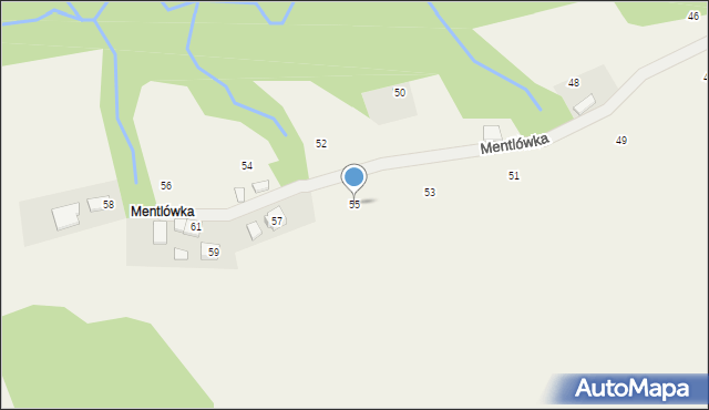 Staszkówka, Mentlówka, 55, mapa Staszkówka