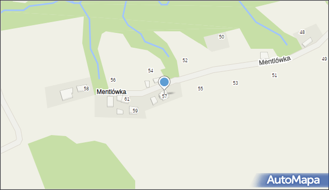 Staszkówka, Mentlówka, 57, mapa Staszkówka