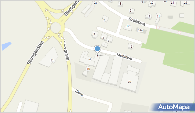 Straszyn, Meblowa, 7, mapa Straszyn