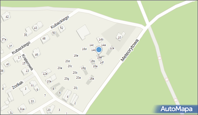 Suchy Las, Meteorytowa, 14e, mapa Suchy Las