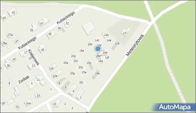 Suchy Las, Meteorytowa, 16b, mapa Suchy Las