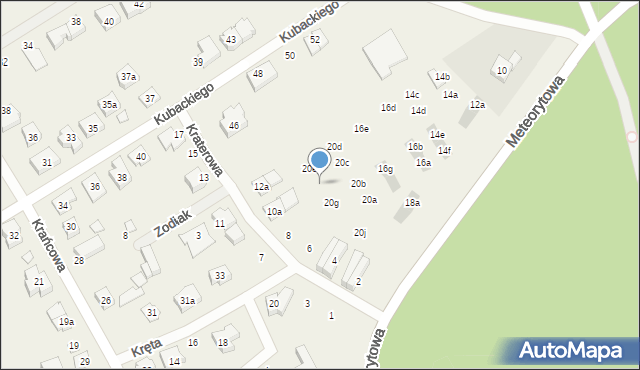 Suchy Las, Meteorytowa, 20f, mapa Suchy Las