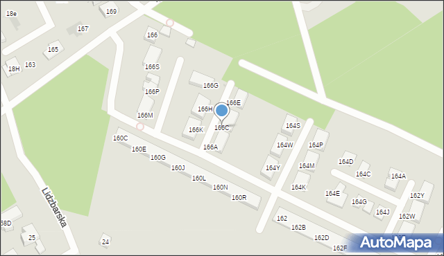 Warszawa, Mehoffera Józefa, 166C, mapa Warszawy