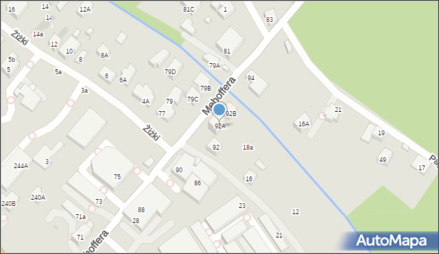 Warszawa, Mehoffera Józefa, 92A, mapa Warszawy