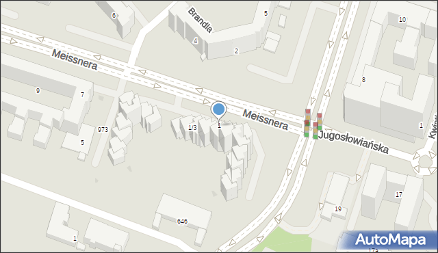 Warszawa, Meissnera Janusza, 1, mapa Warszawy