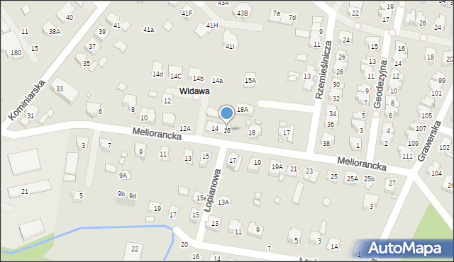 Wrocław, Meliorancka, 16, mapa Wrocławia