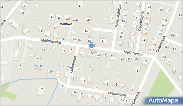 Wrocław, Meliorancka, 19, mapa Wrocławia