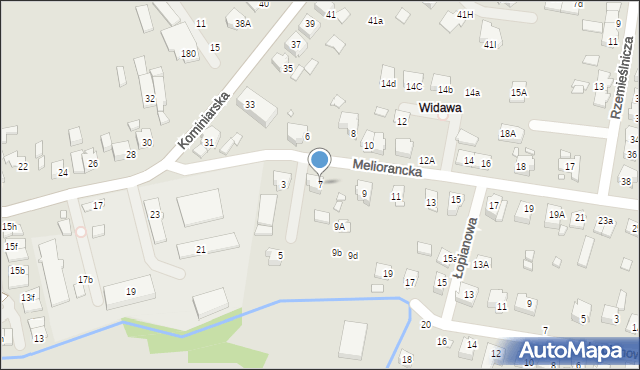 Wrocław, Meliorancka, 7, mapa Wrocławia